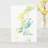 Dragonfly Waterverf bij elke gelegenheid Dank u Kaart (Gele Bloem)