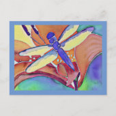 Dragonfly Waterverf Briefkaart (Voorkant)