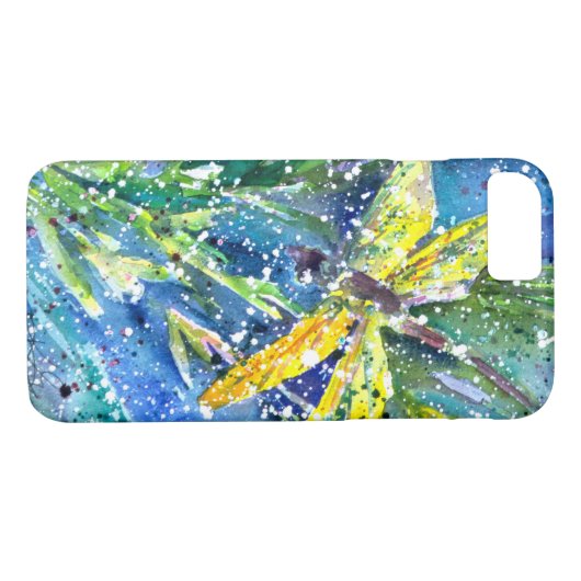 Dragonfly-waterverf Case-Mate iPhone Case (Achterkant (Horizontaal))