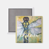 Dragonfly Waterverf droommagneet Magneet (Voorkant / Achterkant)