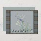Dragonfly Waterverf Fraser Clan Tartan Pset Briefkaart