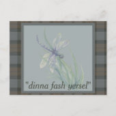 Dragonfly Waterverf Fraser Clan Tartan Pset Briefkaart