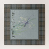 Dragonfly Waterverf Fraser Clan Tartan Pset Legpuzzel (Horizontaal)