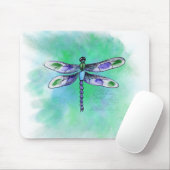Dragonfly Waterverf Mousepad Muismat (Met muis)