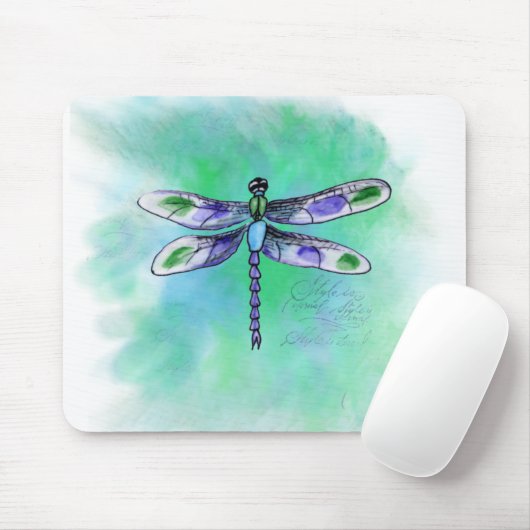 Dragonfly Waterverf Mousepad Muismat (Met muis)
