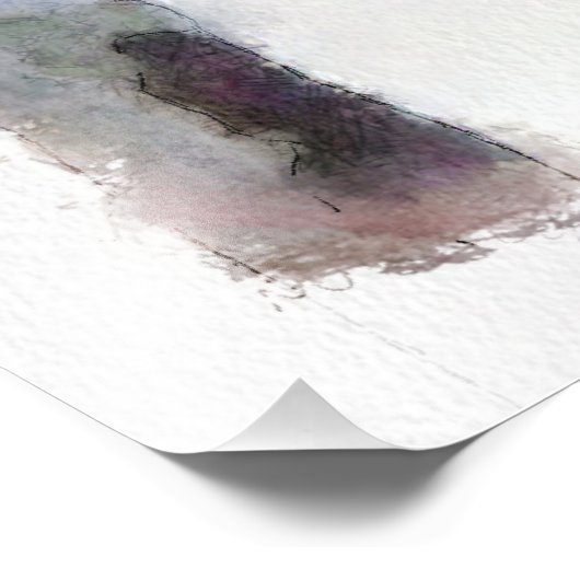 Dragonfly Waterverf Pastel White Achtergrond Foto Afdruk (Hoek)