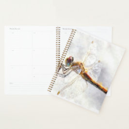 Dragonfly Waterverf Pastel White Achtergrond Planner