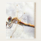 Dragonfly Waterverf Pastel White Achtergrond Planner (Achterkant)