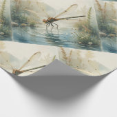 Dragonfly Waterverf Style Lake Cadeaupapier (Hoek)