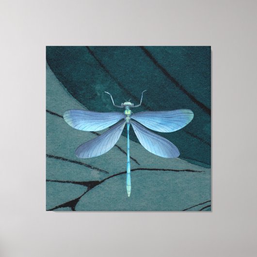 Dragonfly-waterverf tekenen canvas afdruk (Voorkant)
