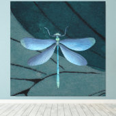 Dragonfly-waterverf tekenen canvas afdruk (Insitu (Houten vloer))