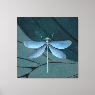 Dragonfly-waterverf tekenen canvas afdruk