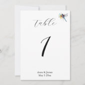 Dragonfly Wedding, aangepast tafelnummer (Voorkant)
