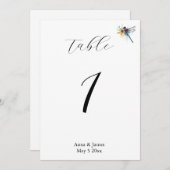 Dragonfly Wedding, aangepast tafelnummer (Voorkant / Achterkant)