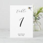 Dragonfly Wedding, aangepast tafelnummer (Staand voorkant)