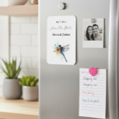 Dragonfly Wedding, aangepaste save the date sticke Magneet