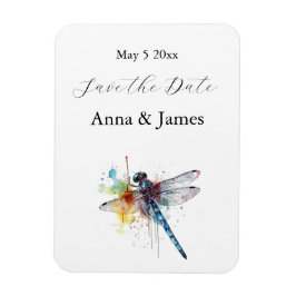 Dragonfly Wedding, aangepaste save the date sticke Magneet