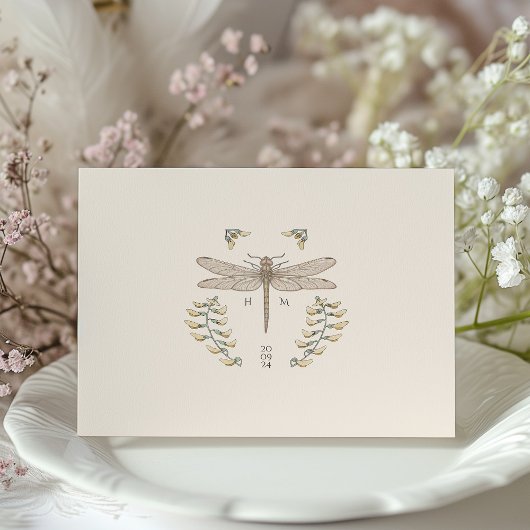  Dragonfly Wedding Informatie Kaart