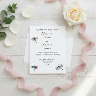Dragonfly Wedding Invitation Briefkaart
