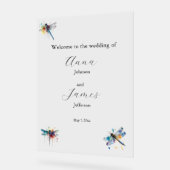 Dragonfly Wedding Invitation Briefkaart Acryl Bord (Hoek)