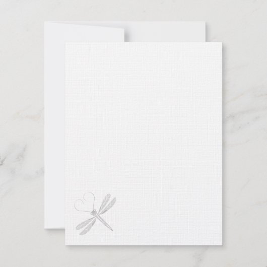 Dragonfly Wedding Invitations Kaart (Achterkant)