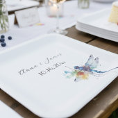 Dragonfly Wedding, op maat Papieren Bordje
