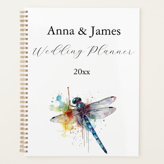 Dragonfly Wedding, op maat Planner (Voorkant)