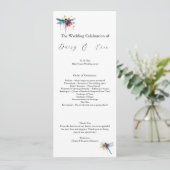 Dragonfly Wedding Program, aangepast (Staand voorkant)