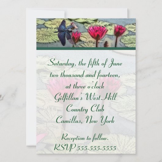 Dragonfly Wedding Uitnodiging (Voorkant)