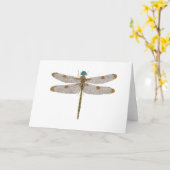 Dragonfly-Wenskaart Kaart (Gele Bloem)