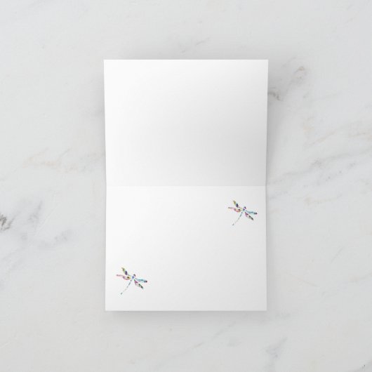 Dragonfly-Wenskaart Kaart (Binnen)