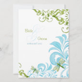 Dragonfly wervelt Waterverf bruiloft uitnodigingen (Achterkant)