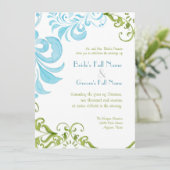 Dragonfly wervelt Waterverf bruiloft uitnodigingen (Staand voorkant)