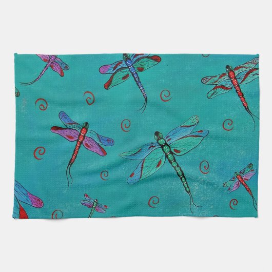 Dragonfly Whimsey Towels Theedoek (Horizontaal)