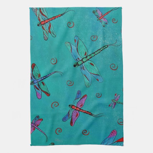 Dragonfly Whimsey Towels Theedoek (Verticaal)