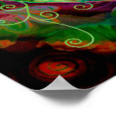 Dragonfly Whimsical Paarse Populair Klaslokaal Poster (Hoek)