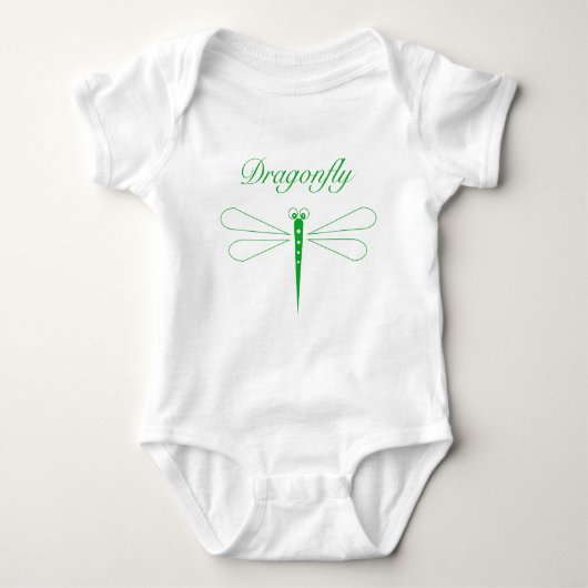 Dragonfly - White Baby Jersey Bodysuit (Voorkant)