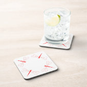 Dragonfly - White Hard Plastic onderzetters - set  (Rechterzijde)