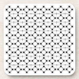 Dragonfly - White Hard Plastic onderzetters - set 