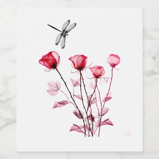 Dragonfly Wijn Etiket (Enkel label)