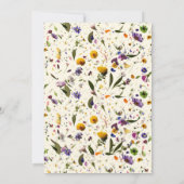 Dragonfly Wildflower Boho Baby shower Kaart (Achterkant)