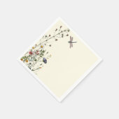 Dragonfly Wildflower Boho Baby shower Servet (Hoek)