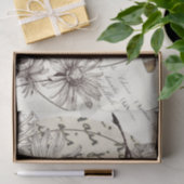 Dragonfly Wildflower Circle Franse woorden ontkopp Tissuepapier (Geschenk)