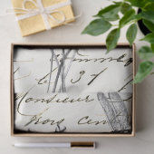 Dragonfly Wildflower Frans Script Decoupage Idee Tissuepapier (Geschenk)