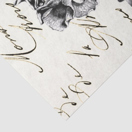 Dragonfly Wildflower Frans Script Decoupage Idee Tissuepapier (Detail)