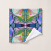 Dragonfly Wildflower Garden Abstract Bloemen Bad Handdoek (Wasdoekje)