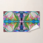Dragonfly Wildflower Garden Abstract Bloemen Bad Handdoek (Handdoek)