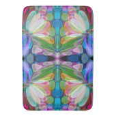 Dragonfly Wildflower Garden Abstract Bloemen Badmat (Voorkant Verticaal)