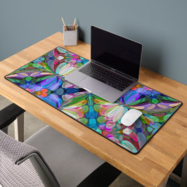 Dragonfly Wildflower Garden Abstract Bloemen Bureaumat