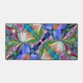 Dragonfly Wildflower Garden Abstract Bloemen Bureaumat (Voorkant)